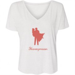 Ladies Flowy Slouchy V-Neck Tee