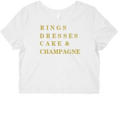 Ladies Slim Fit Crop Top Tee