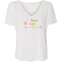 Ladies Flowy Slouchy V-Neck Tee