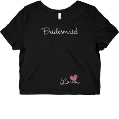 Ladies Slim Fit Crop Top Tee