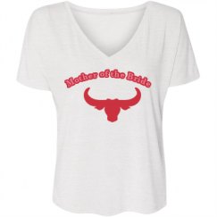 Ladies Flowy Slouchy V-Neck Tee