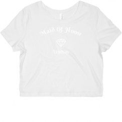 Ladies Slim Fit Crop Top Tee