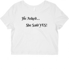 Ladies Slim Fit Crop Top Tee