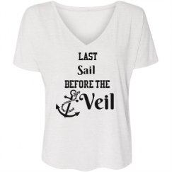 Ladies Flowy Slouchy V-Neck Tee