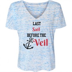 Ladies Flowy Slouchy V-Neck Tee