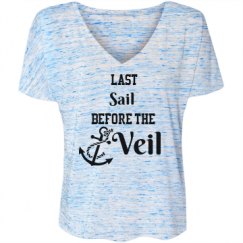 Ladies Flowy Slouchy V-Neck Tee