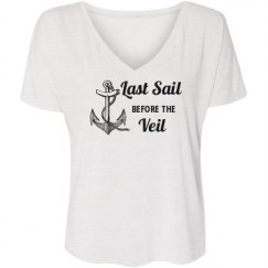 Ladies Flowy Slouchy V-Neck Tee