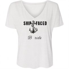Ladies Flowy Slouchy V-Neck Tee