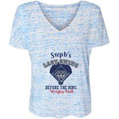 Ladies Flowy Slouchy V-Neck Tee