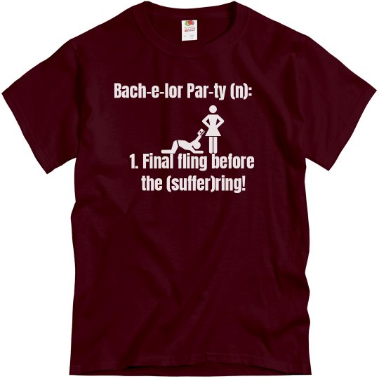 Groom Final Fling w/Back