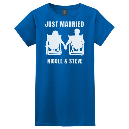 Just Married Beach Style Shirt Just Married Beach Style Shirt