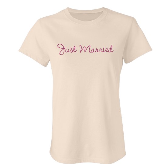 Just Married Pink Tee