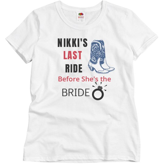 Last Ride Before the Bride Bling Tee