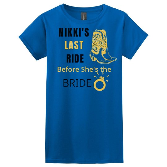 Last Ride Before the Bride Bling Tee