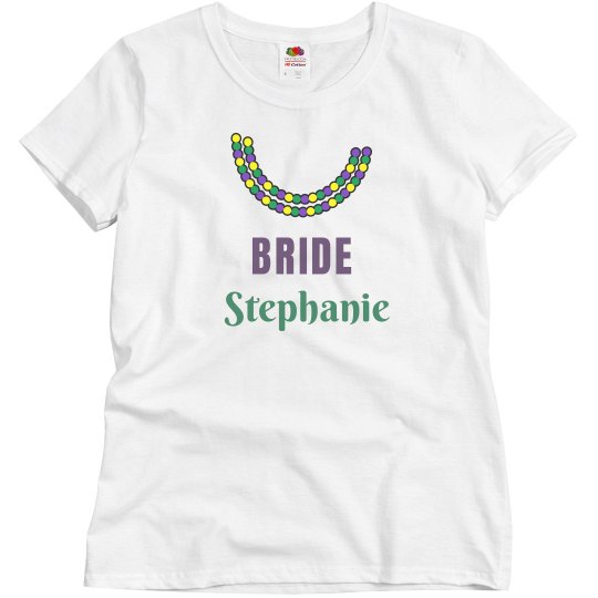 Mardi Gras Bride Tshirt Mardi Gras Bride Tshirt