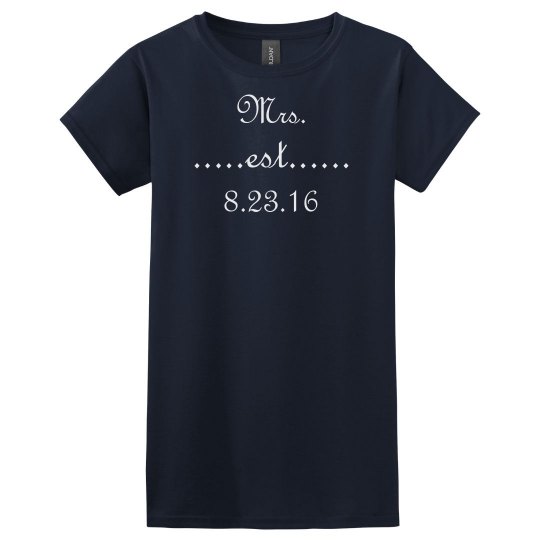 Mrs. Established After Wedding Tshirt