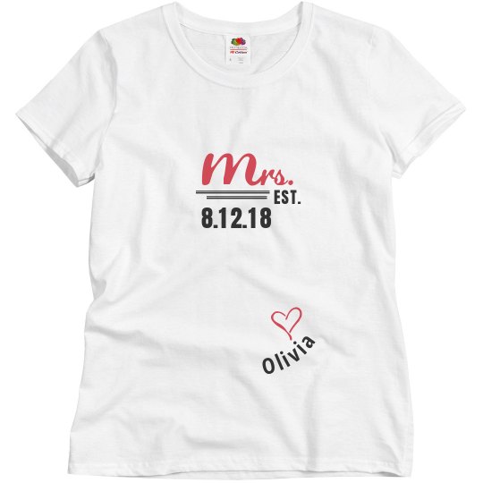 Newly Wed Mrs Tshirt