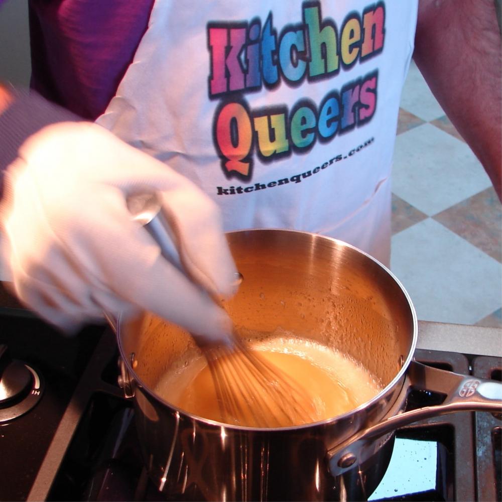 Kitchen Queers logo apron