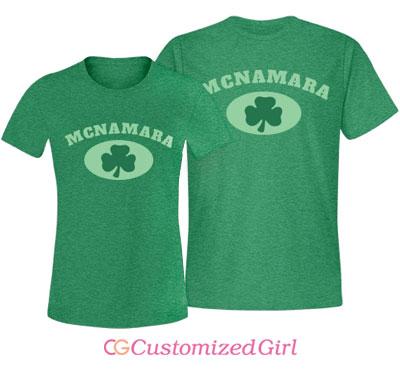Last Name Shamrock Tee