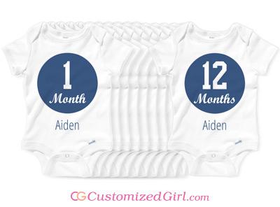 Baby boy Month Marker