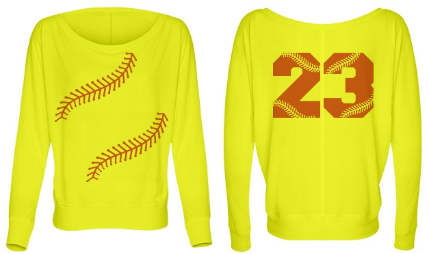 Softball Yellow Trendy Softball Fashion Top Mom or Fan