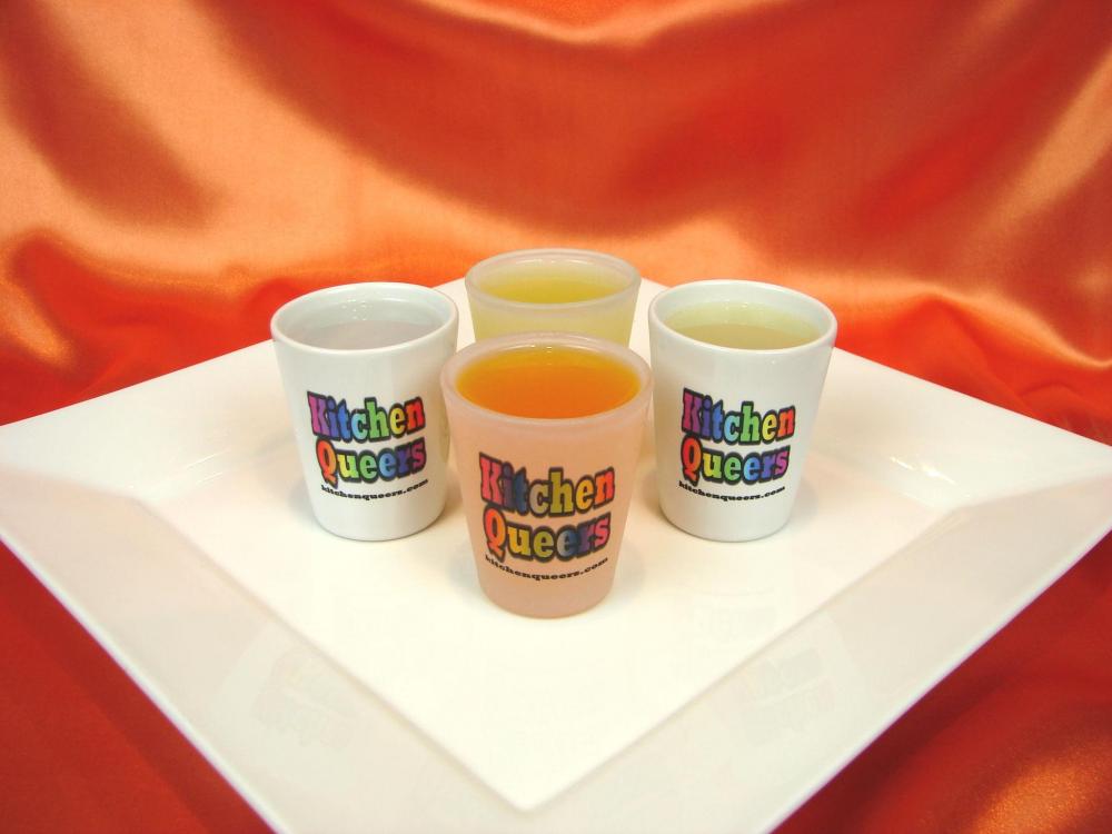 Mitch & Philip Rainbow Logo Ceramic Shot Glass