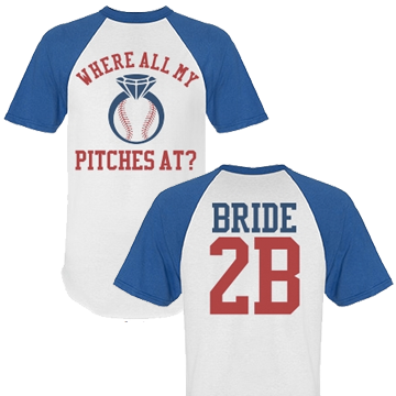 Custom Baseball Bachelorette Party Bride 2B Shirt