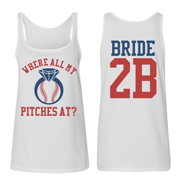 Budget Priced Baseball Bachelorette Party Tank Tops