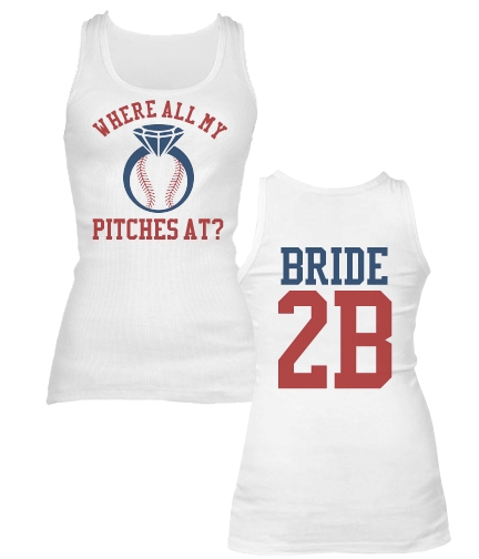 Inexpensive Baseball Bachelorette Party Team Tank Top