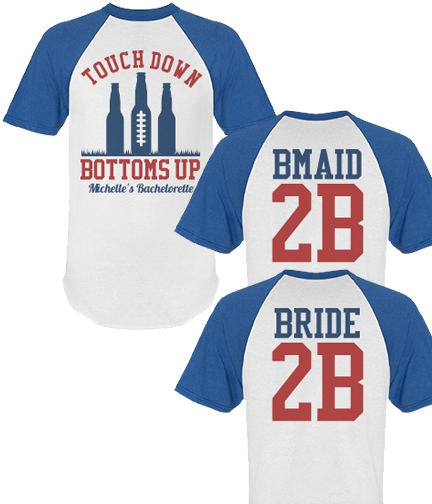 Touchdown Football Bachelorette Party Shirts Bride