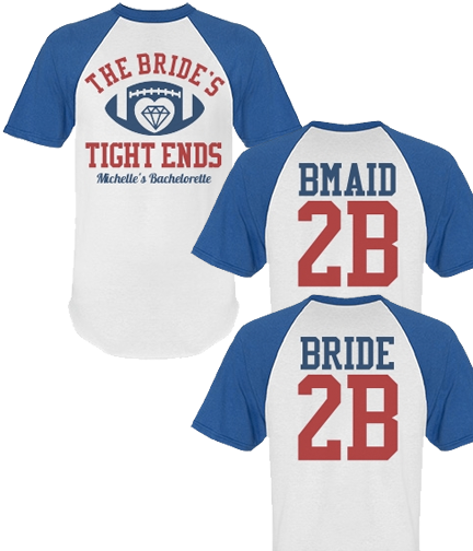 Football Bachelorette Party Shirts for the Bridesmaids