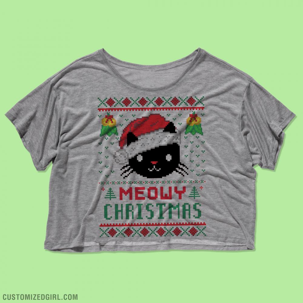 Meowy Christmas Flowy Top