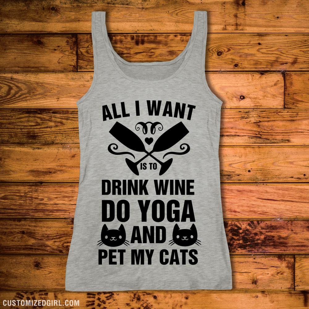 Wine, Yoga, And Cats