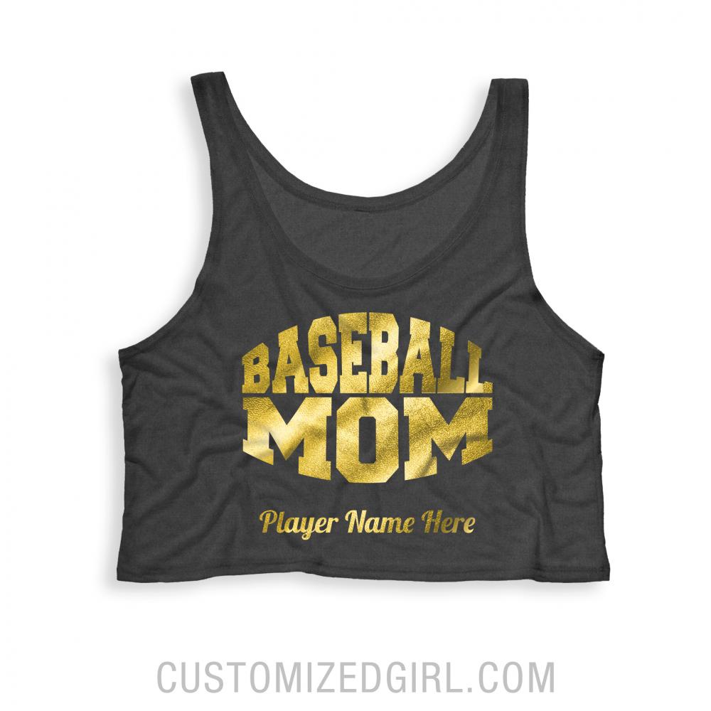 Shiny Gold Baseball Mom