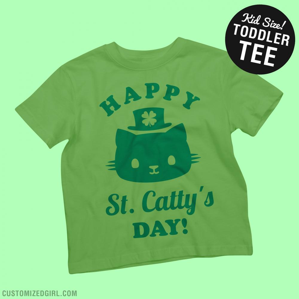 Happy St Cattys Day Green Kid