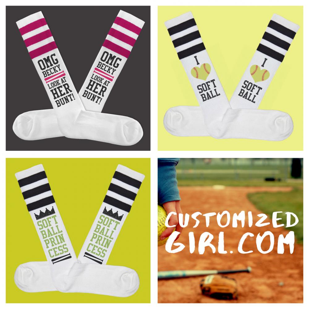 Softball Princess Socks