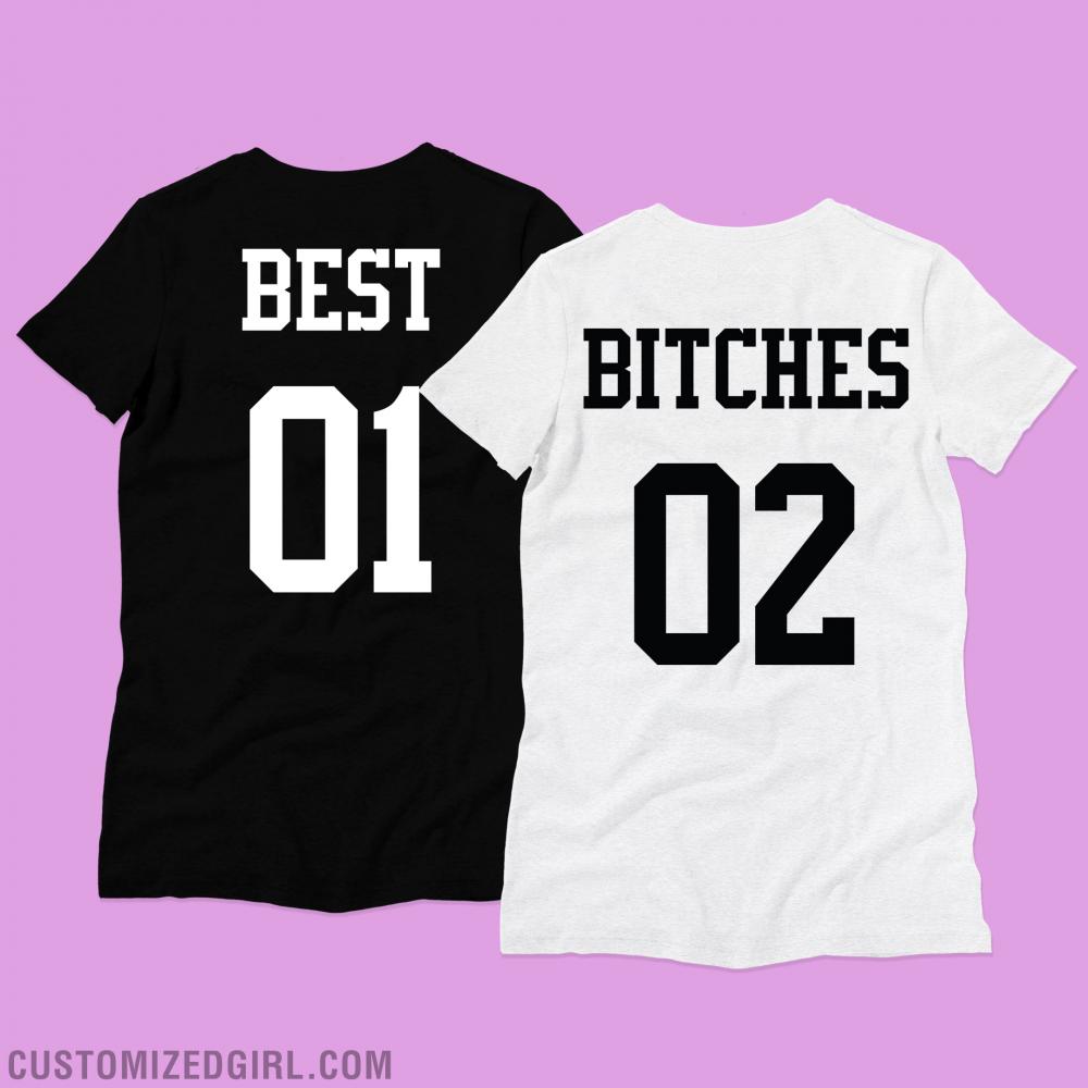 Best Bitches Black And White Tee