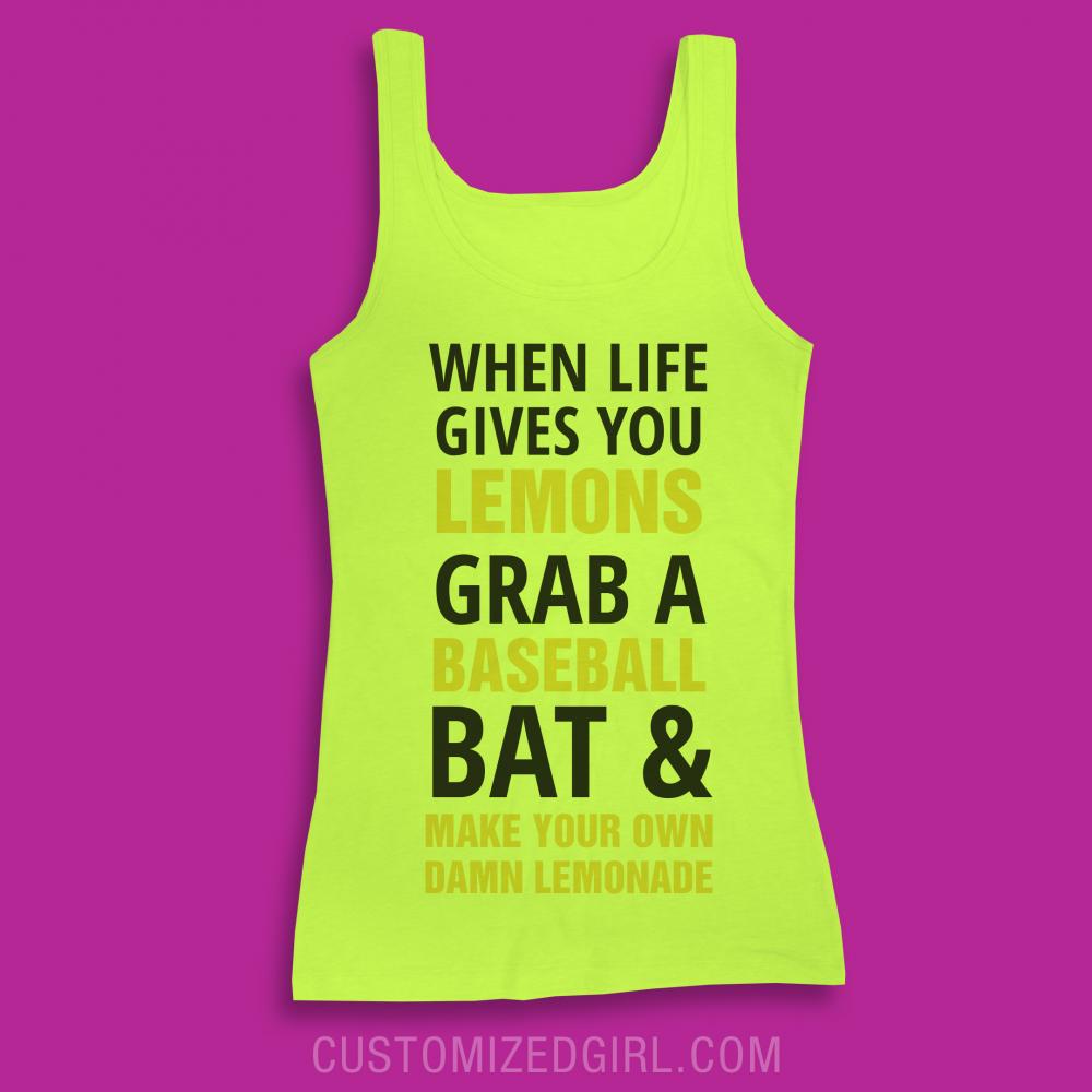 Lemons To Lemonade Baseball Bat