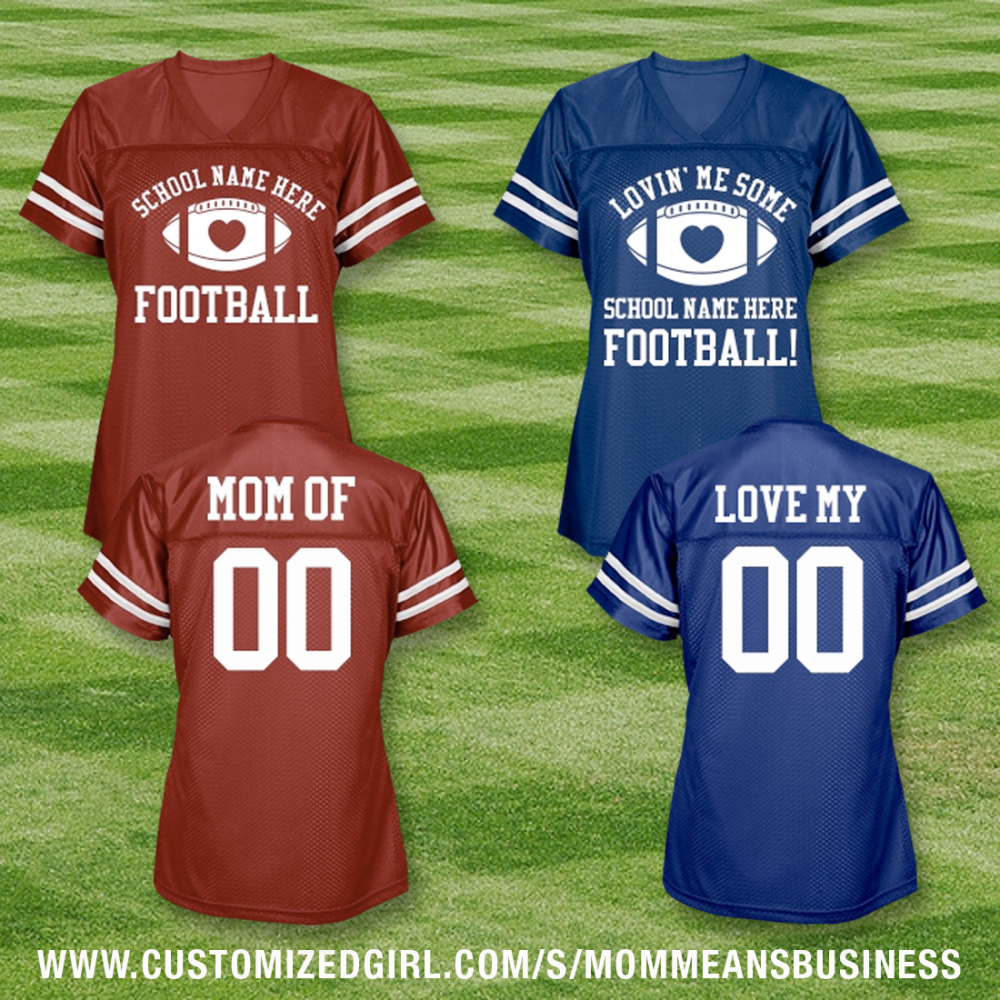 Football Moms Custom Jerseys With Name Number Text