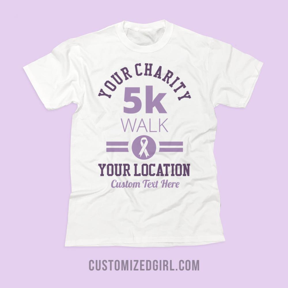 Custom Charity Ribbon Walk Shirt