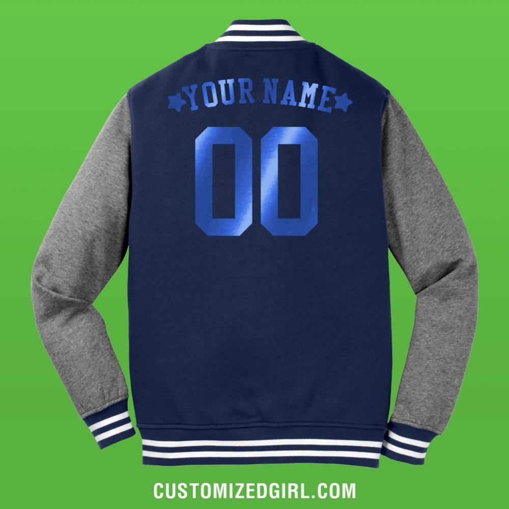 Blue Metallic Star Custom Jacket