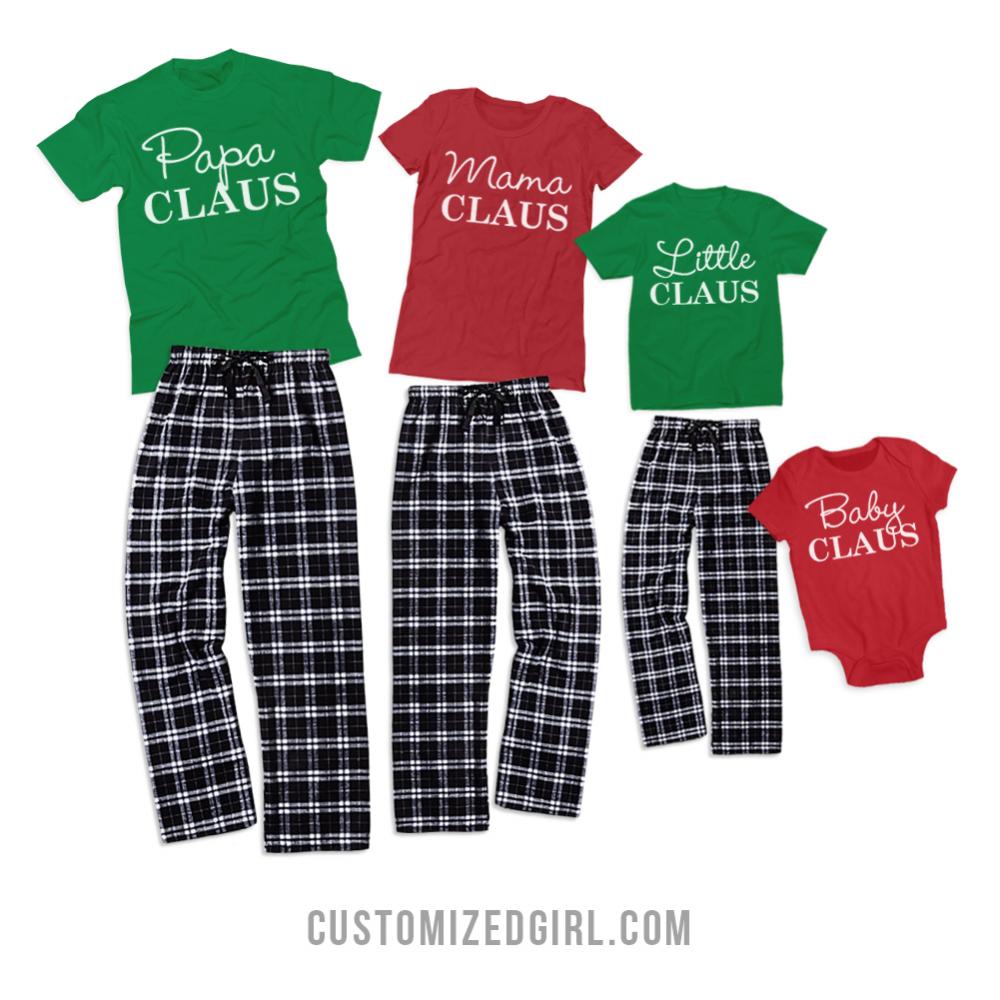 Kids Matching Flannel Xmas Family