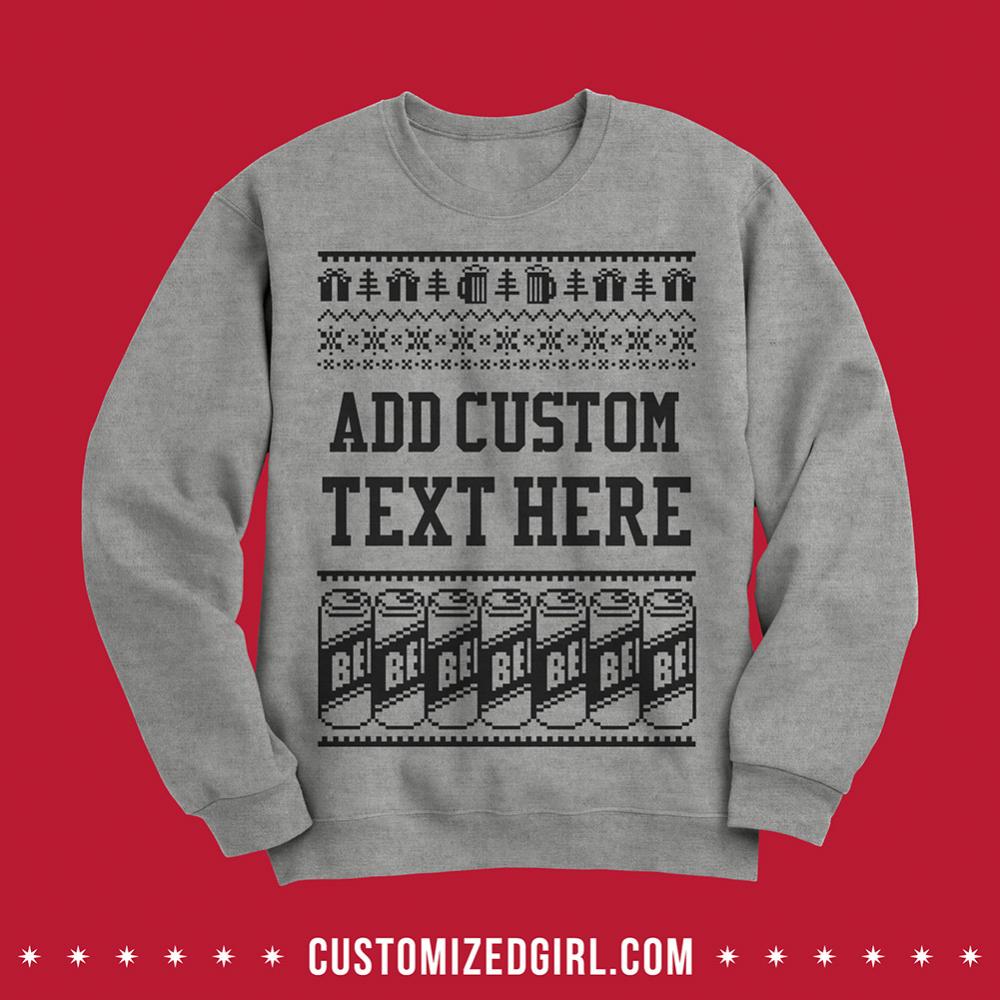 Custom Beer Can Ugly Sweater