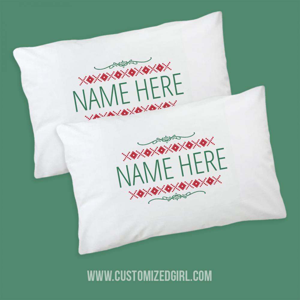 Custom Name Christmas Pillowcases
