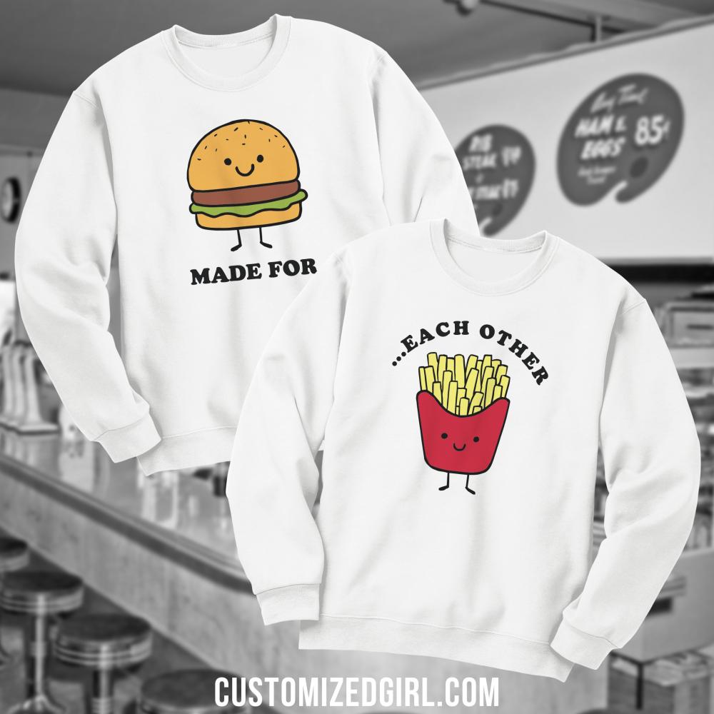 Cute Fast Food Couple Burger