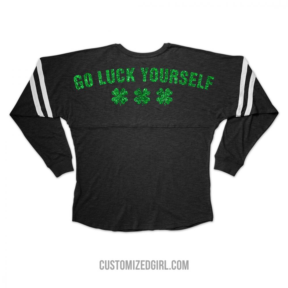 Green Glitter Go Luck Yourself