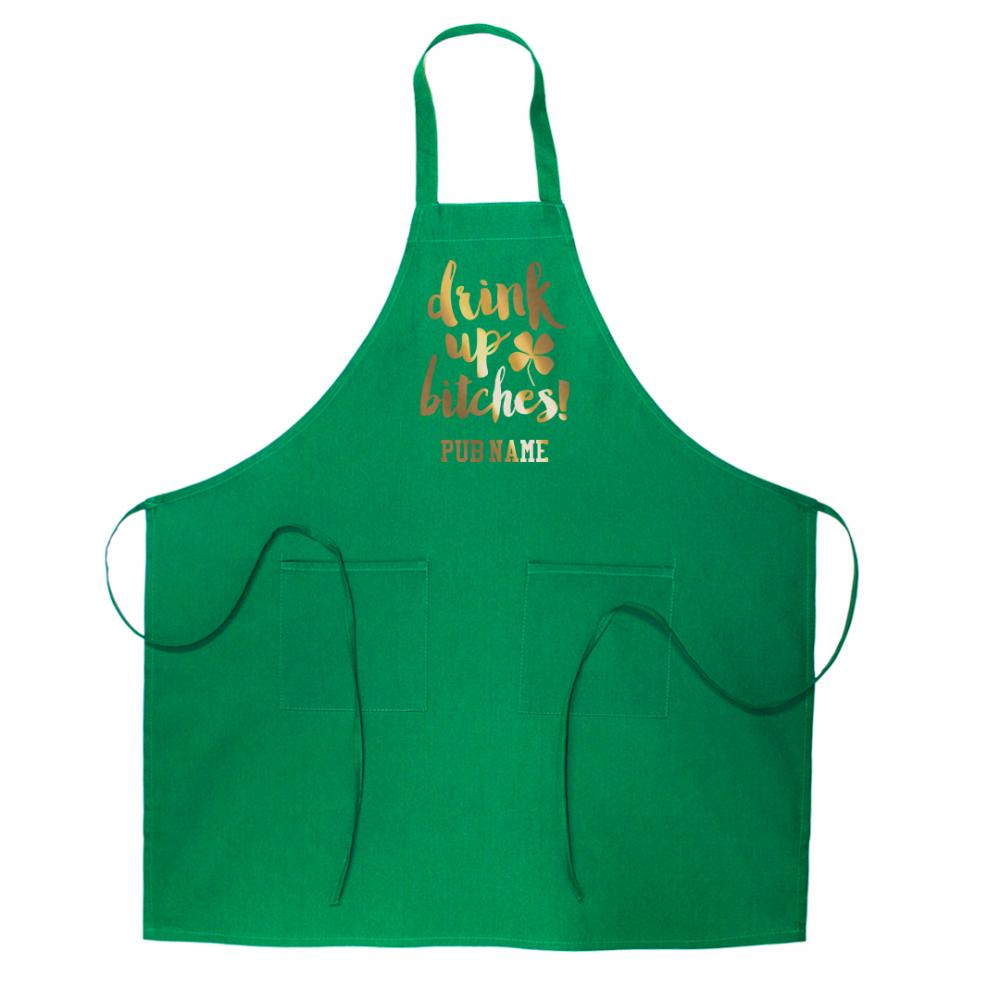 Custom Metallic Drink Up Pub Apron