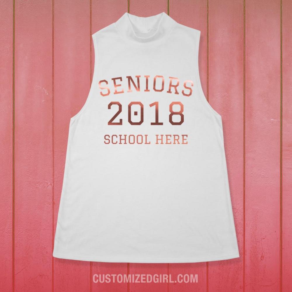 Seniors Rose Gold Metallic Tank