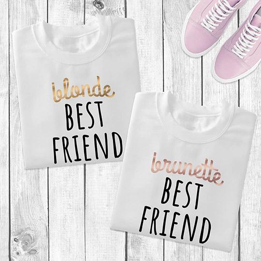 Brunette Best Friend Metallic Gold