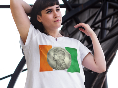 Irish Flag and Coin